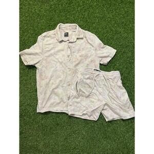 Floral Zara Short Sleeve Button Up Shirt and Shorts Set Size S